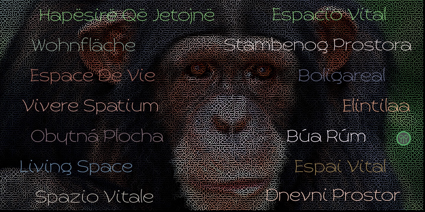 Beispiel einer Primate Italic-Schriftart